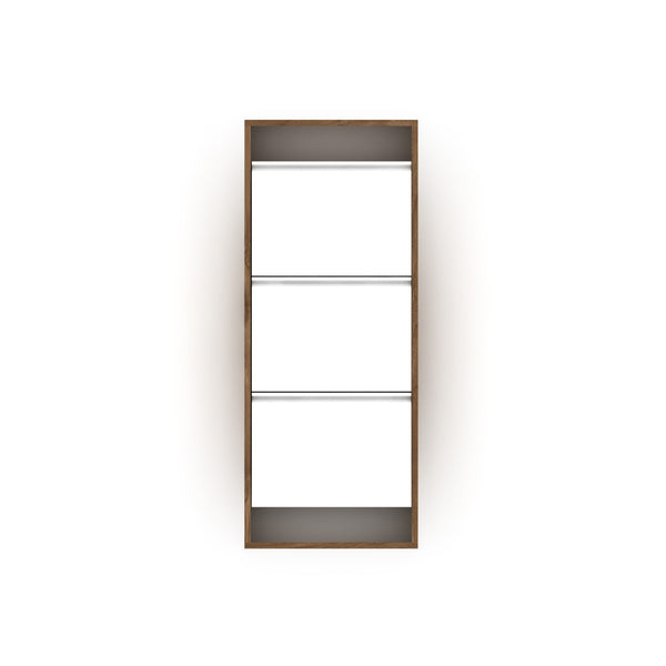 English Elm Hide 3 Tier Wood Frame Shoe Storage Rack — Slim Vertical Organizer, Space-Saving Entryway Solution California Walnut B029119229