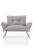 English Elm Alora Metal Legs Futon Love Seat