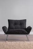 English Elm Alora Metal Legs Futon Love Seat