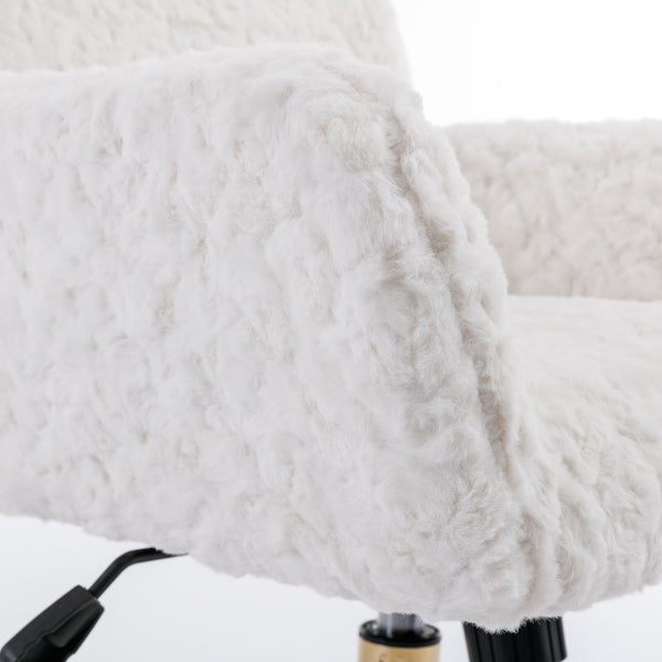 English Elm A&A Plush Alpaca Wool Office Chair with 40° Recline, Wider Deep Seat, Adjustable Rebound, 320mm Base W114392211