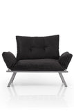 English Elm Alora Metal Legs Futon Love Seat