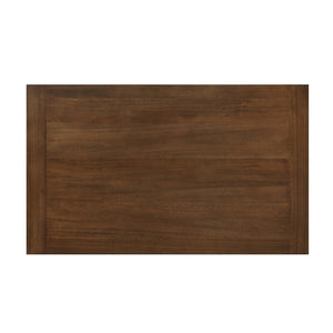 English Elm Transitional Prineville 7pc Cherry Dining Set with Acacia Veneer, Beige Upholstered Side Chairs, Classic Appeal B011119345