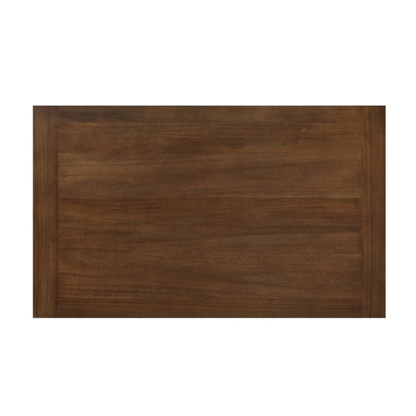 English Elm Transitional Prineville 7pc Cherry Dining Set with Acacia Veneer, Beige Upholstered Side Chairs, Classic Appeal B011119345