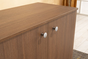 English Elm Origamy 3 Tier Shoe Storage Rack with Sturdy Wood Frame, Compact 27x36x10 Design for Organized Entryway Walnut B029119354