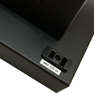 English Elm 22"H Black Pewter Square Crystal Centerpiece with Night Light, USB & Outlet, Elegant Accent Lamp B080119359