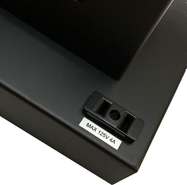 English Elm 22"H Black Pewter Square Crystal Centerpiece with Night Light, USB & Outlet, Elegant Accent Lamp B080119359