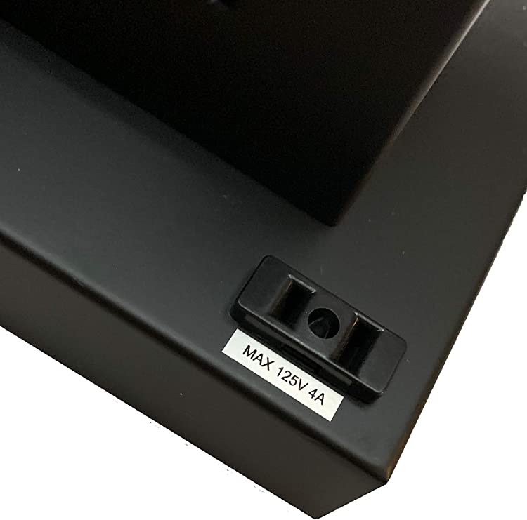 English Elm 22"H Gold Square Centerpiece with Crystals, Black Shade, Built-In Night Light, USB & Outlet B080119361