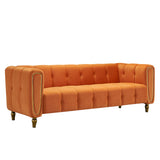 Orange Velvet Sofa | Modern Design | 83.07