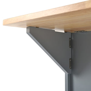 English Elm Kitchen Island Cart with Drop Leaf Power Outlet Rubberwood Top Wine Rack Rolling Blue WF305556AAG