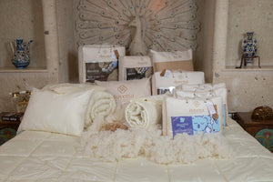 English Elm Duvetta Cozy Twin Wool Quilt - Soft Cream Cover For Year-Round Comfort, Modern & Classic Style B029119348