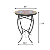 English Elm 3 Pieces Outdoor Conversation Set, Patio Bistro Sets With 2 Pe Wicker Chairs and Coffee Table For Backyard