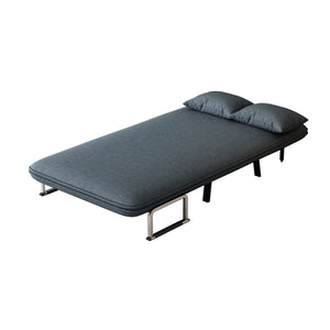 English Elm 39″ Convertible Chair Bed Plush Velvet Tri-Fold Sofa with 18.1" Seat Height, Adjustable Backrest, Pillow, Sturdy Iron Frame for Home Office Relaxation W1767106625