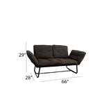 English Elm Violette Metal Frame Futon Love Seat