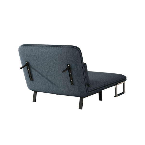 English Elm 39″ Convertible Chair Bed Plush Velvet Tri-Fold Sofa with 18.1" Seat Height, Adjustable Backrest, Pillow, Sturdy Iron Frame for Home Office Relaxation W1767106625