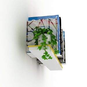 English Elm Air Wall Shelf Pink Wooden Floating Display Shelf 27" L Slim 5" W Minimalist Storage Accent Decor B029119496