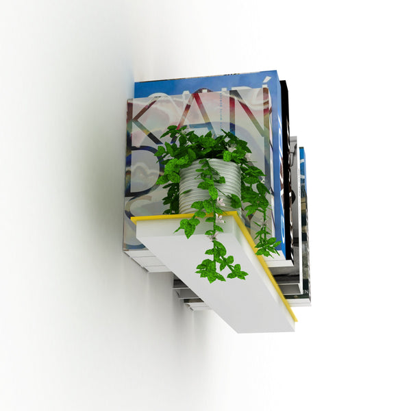 English Elm Air Wall Shelf Pink Wooden Floating Display Shelf 27" L Slim 5" W Minimalist Storage Accent Decor B029119496