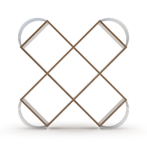 English Elm Case X Design Modern 5 Tier Bookcase — Space-Saving Wooden Shelving Unit for Living Room & Office Storage Walnut B029119484