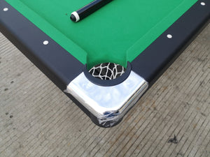 English Elm Pool Billiard Table Foldable Steel Legs Velvet Surface Family Game Room Fun W1936P375462