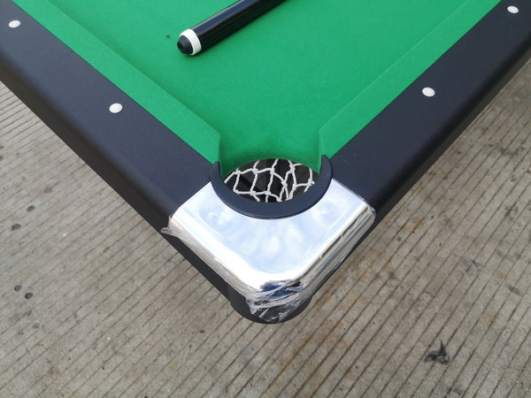 English Elm Pool Billiard Table Foldable Steel Legs Velvet Surface Family Game Room Fun W1936P375462
