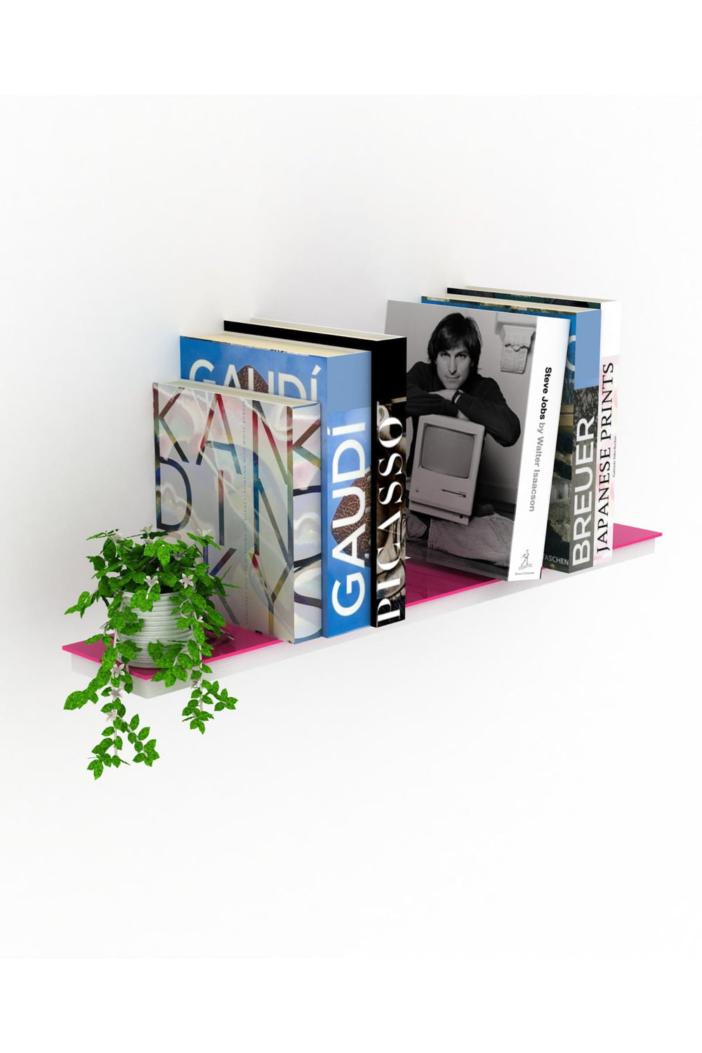 English Elm Air Wall Shelf Pink Wooden Floating Display Shelf 27" L Slim 5" W Minimalist Storage Accent Decor B029119496