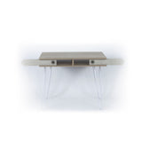 English Elm Lora Metal Legs 2 Tier Modern Desk