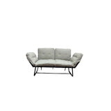 English Elm Violette Metal Frame Futon Love Seat