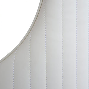 English Elm Modern PU sponge-filled dining chair with faux leather, foam comfort, metal legs and 280lb capacity Beige W1535119452