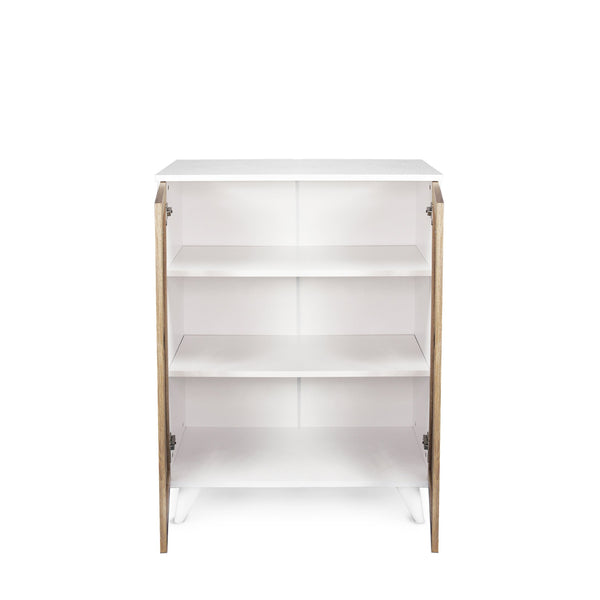 English Elm Karina Wood Base Shoe Cabinet Cream – Slim Durable Wood Organizer with Multi-Shelf Storage & Top Surface Decor Appeal B029119657