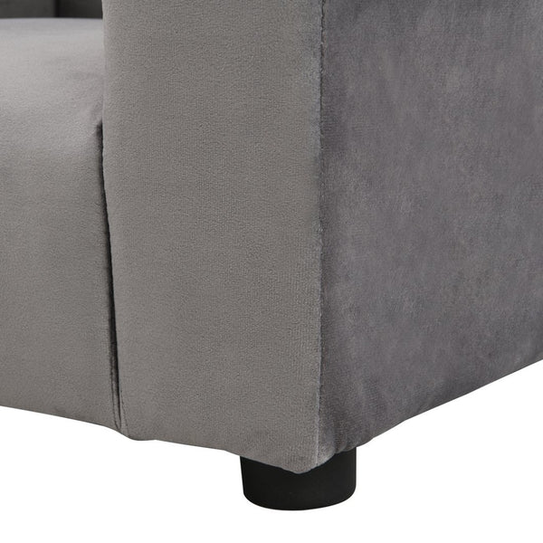 English Elm Kids Upholstered Chair and Ottoman Set Soft Toddler Seating for Playroom or Bedroom W214103910