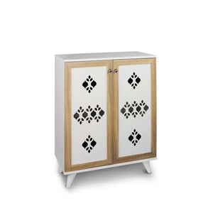 English Elm Karina Wood Base Shoe Cabinet Cream – Slim Durable Wood Organizer with Multi-Shelf Storage & Top Surface Decor Appeal B029119657