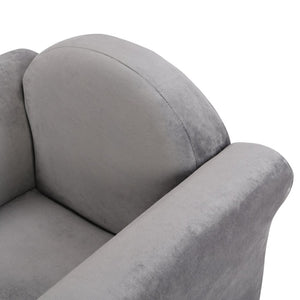 English Elm Kids Upholstered Chair and Ottoman Set Soft Toddler Seating for Playroom or Bedroom W214103910