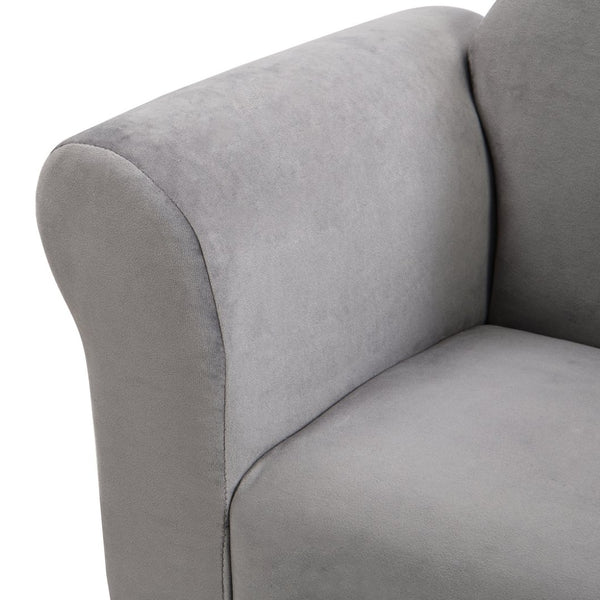 English Elm Kids Upholstered Chair and Ottoman Set Soft Toddler Seating for Playroom or Bedroom W214103910