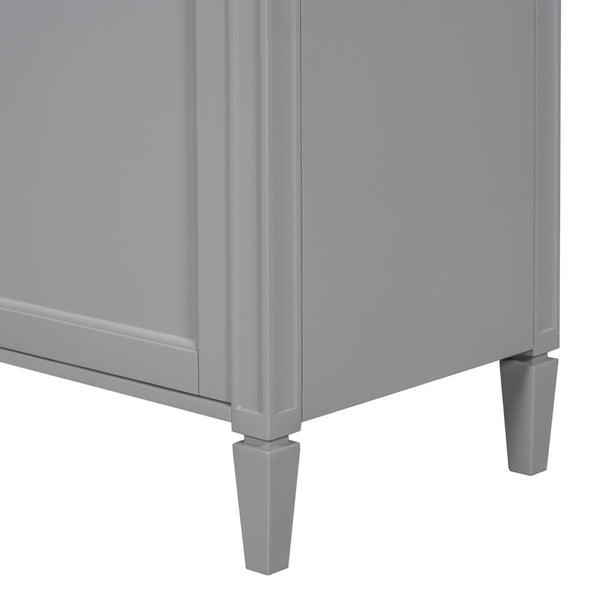 English Elm 30'' Modern Single Sink Vanity with Resin Basin Soft Close Drawers and Storage Cabinet SW000103AAE-2