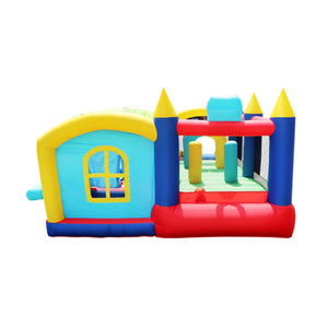 English Elm 7 in 1 Inflatable Bouncy Castle with Jump Zone Ball Pit and Obstacles for Kids W1677109362