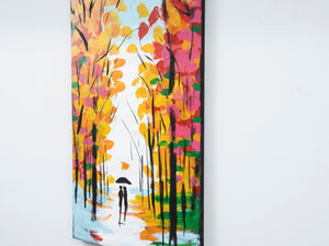 English Elm Wandela Canvas Painting 47'' X 19'' - Vivid Orange Wall Art For Contemporary Home Décor Elegance B029119802-GIGA