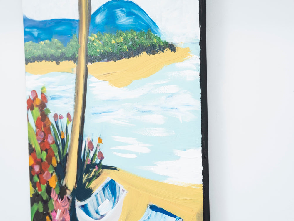 English Elm Wandela Green Wall Canvas Paintings 47" x 19" – Elegant Landscape & Abstract Art to Elevate Décor B029119805