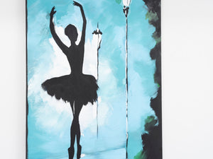 English Elm Wandela Canvas Wall Art 47"x27" Elegant Contemporary Paintings to Elevate Home Decor and Style Turquoise B029119797