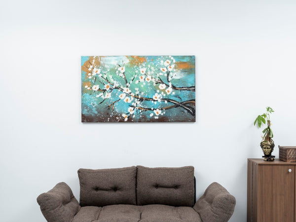 English Elm Wandela Vibrant Lime Green Canvas Paintings 47'' X 27'' - Elevate Your Space With Artful Elegance B029119792-GIGA