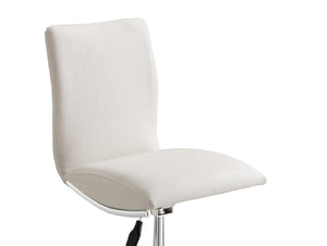 English Elm Modern Swivel Barstools Set of 2 Adjustable Pu Leather Chrome Base Kitchen Counter White Straight Grain B091119814