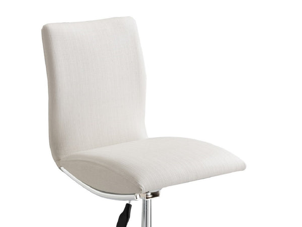 English Elm Modern Swivel Barstools Set of 2 Adjustable Pu Leather Chrome Base Kitchen Counter White Straight Grain B091119814