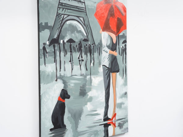 English Elm Wandela Wall Canvas Paintings 47'' X 19'' - Elegant Grey Art For Home Décor & Modern Interiors B029119803-GIGA