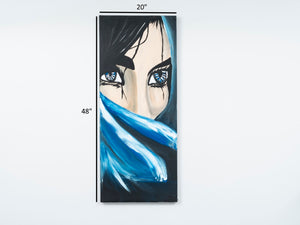 English Elm Wandela Striking Blue Canvas Wall Art 47'' X 19'' – Perfect For Modern Homes & Elegant Offices B029119801-GIGA