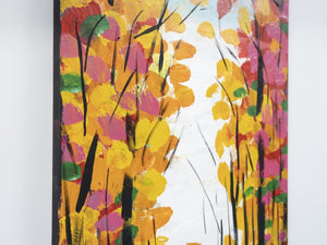 English Elm Wandela Canvas Painting 47'' X 19'' - Vivid Orange Wall Art For Contemporary Home Décor Elegance B029119802-GIGA