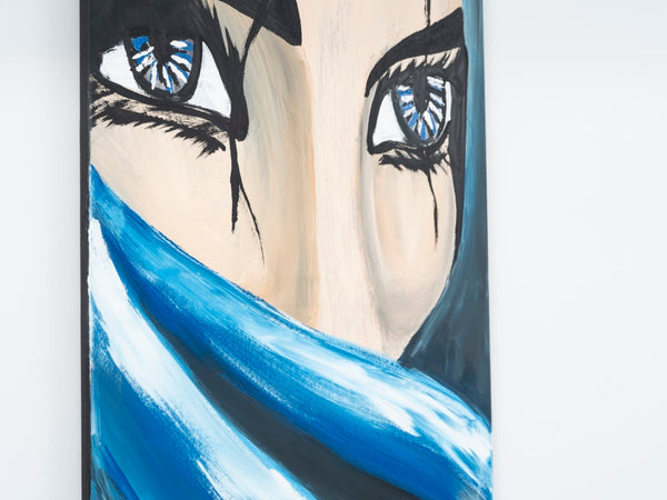 English Elm Wandela Striking Blue Canvas Wall Art 47'' X 19'' – Perfect For Modern Homes & Elegant Offices B029119801-GIGA