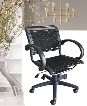 English Elm Bungee Band Office Chair Breathable Open Weave Seat Powder Coated Modern Home Desk B091119807