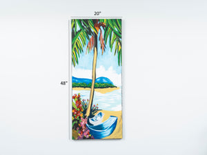 English Elm Wandela Green Wall Canvas Paintings 47" x 19" – Elegant Landscape & Abstract Art to Elevate Décor B029119805