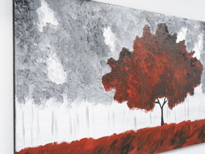 English Elm Wandela Canvas Wall Art 47"x27" Elegant Contemporary Paintings to Elevate Home Decor and Style Red B029119799