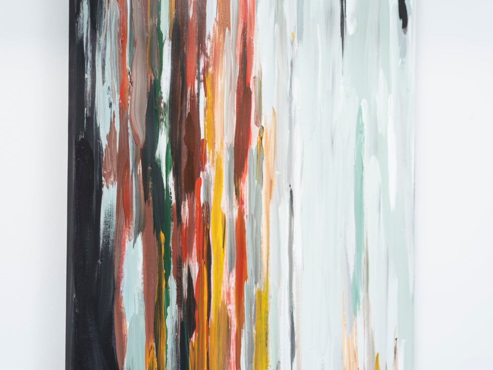 English Elm Wandela Wall Canvas Paintings – 47"X19" Elegant Grey Abstract & Landscape Art For Modern Décor B029119804-GIGA