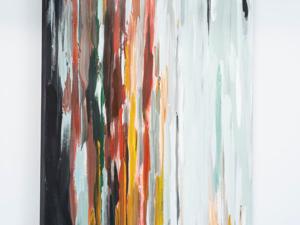 English Elm Wandela Wall Canvas Paintings – 47"X19" Elegant Grey Abstract & Landscape Art For Modern Décor B029119804-GIGA