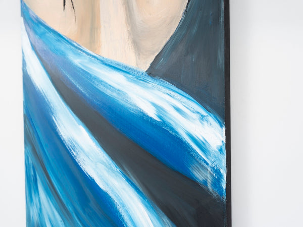 English Elm Wandela Striking Blue Canvas Wall Art 47'' X 19'' – Perfect For Modern Homes & Elegant Offices B029119801-GIGA